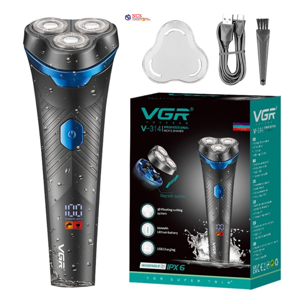 VGR V-314 Electric Shaver Men's Shaver Magnetic IPX6