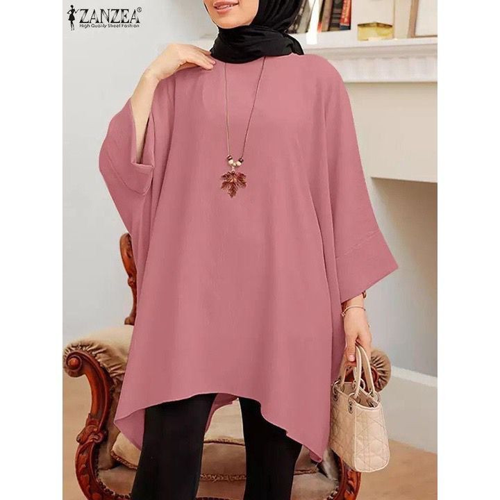 Purpose Quality Tunic Plain BASIC Sleeves 7/8 Latest Left-Right WAKA Models/Current Women's Tunics/Imported Tunics/La... - Image 5