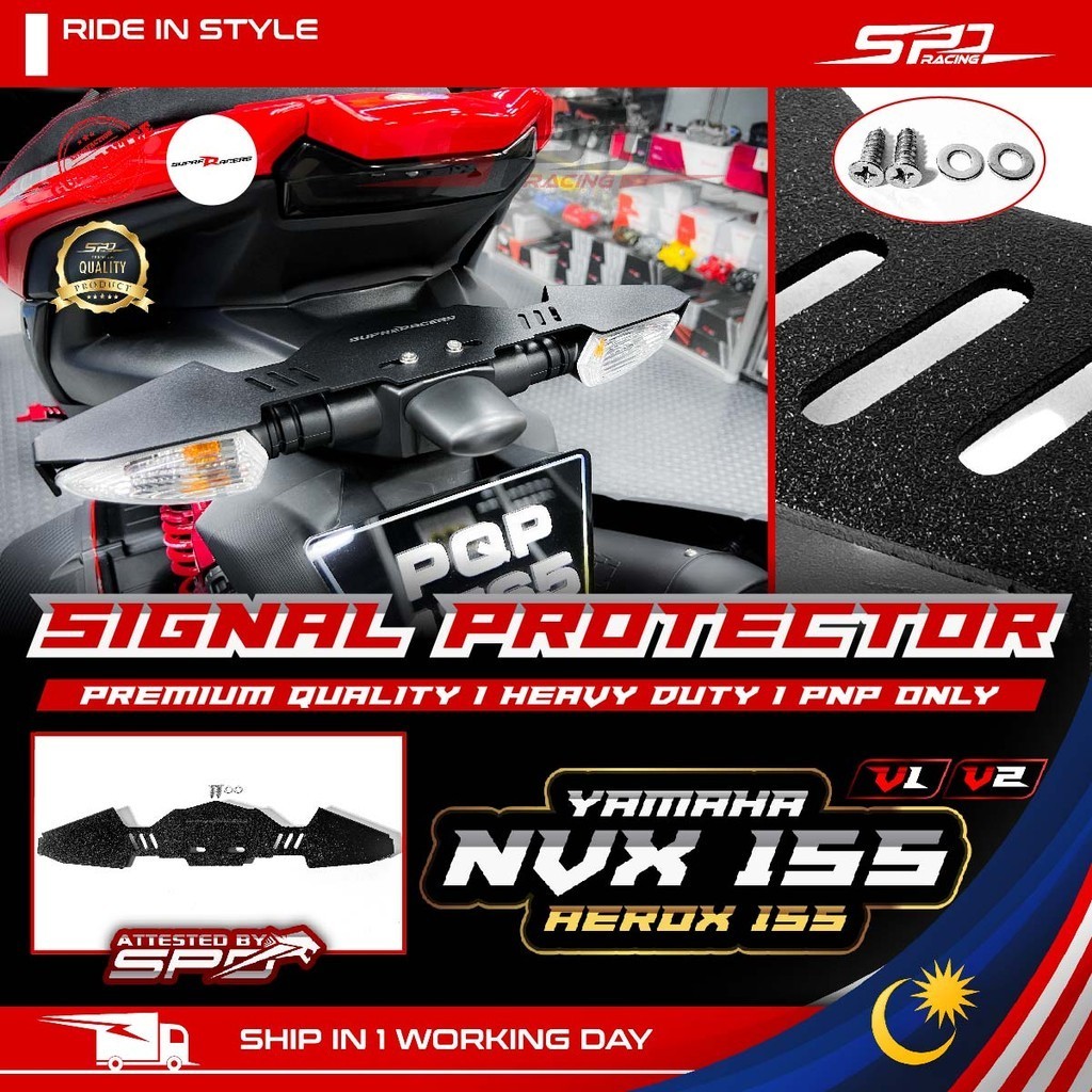 NVX Signal Protector I Premium Quality Heavy Duty I Included Screw I PNP Supre Racers For YAMAHA NVX 155 V1 V2