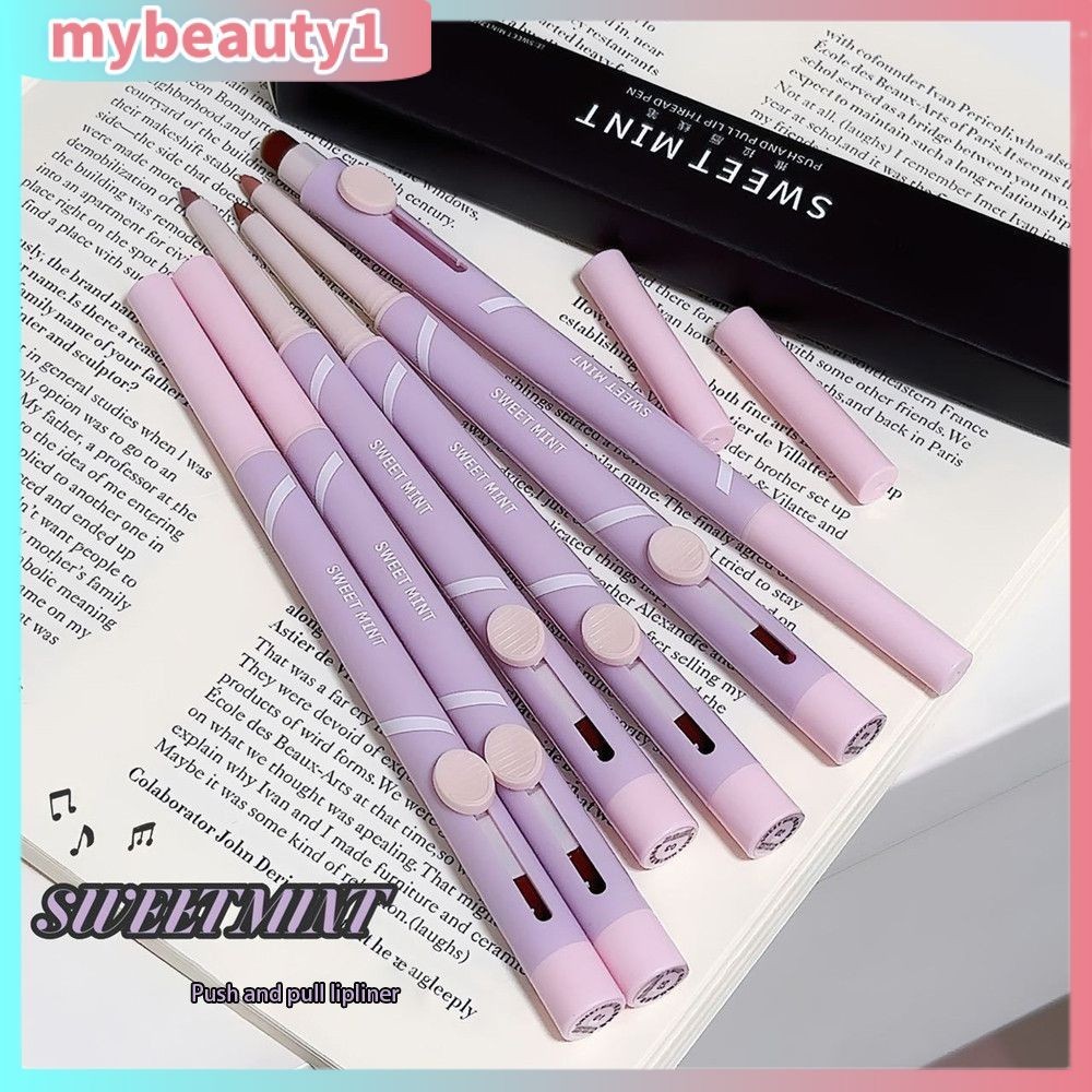 [Ready Stock] Nude Lip Liner Lip Makeup Safe Double-headed Lip Liner Makeup Tools Convenient Lip Liner Comfortable Matte Lip Glaze Push-pull Lip Liner Mybeauty1