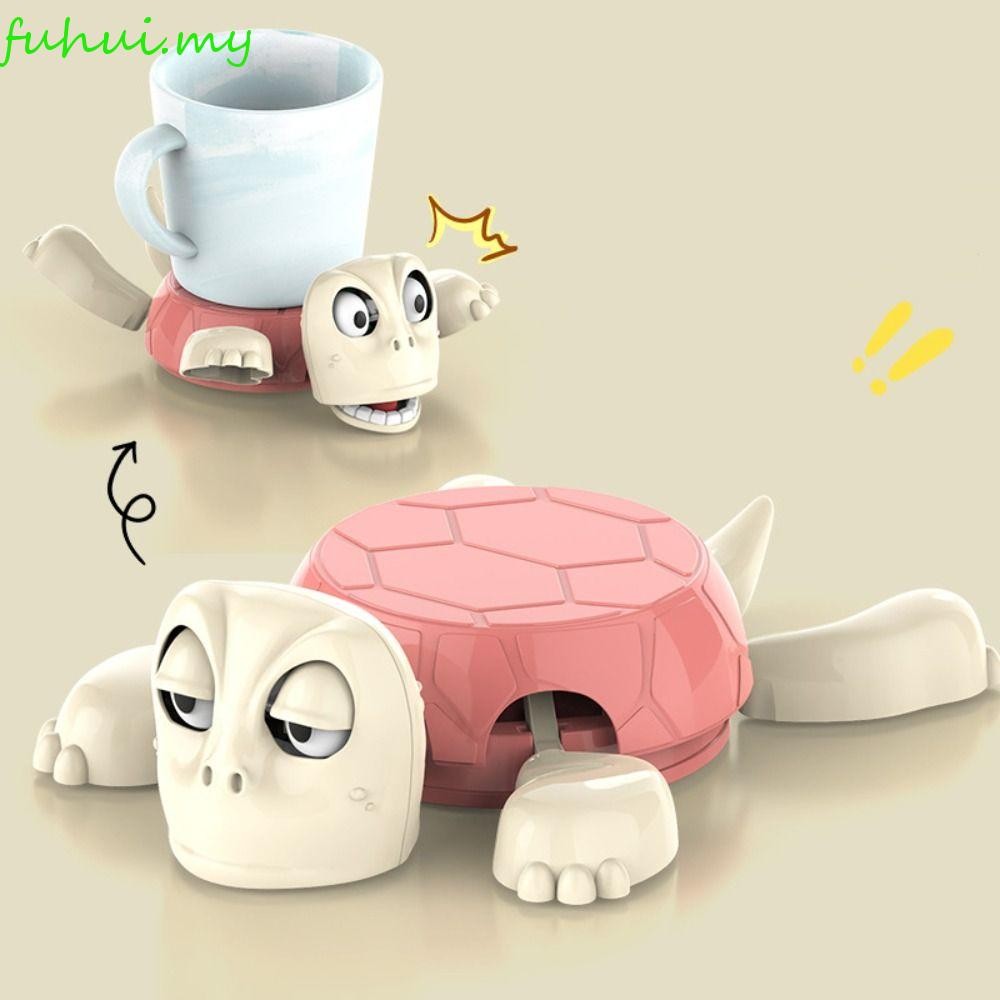 FUHUI Quirky Cup Pad with Panicked Turtle Eyes, Fun Anti-scald Mug Coaster, Turtle Base Mat for Birthday Parties