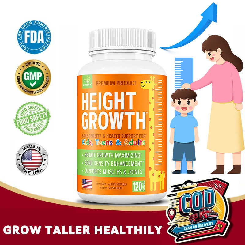 Powerful Bone Strength Formula - Supports Height Growth, Healthy Bones - Immune and Health Support Supplement