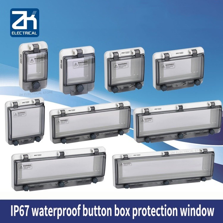 2021 IP67 new protection window cover waterproof window cover circuit breaker protection box switch emergency stop butto