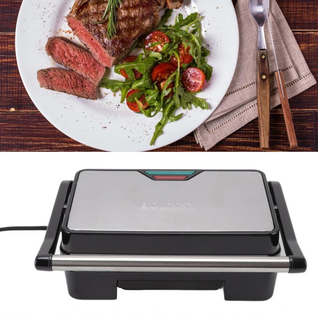 Lhome Panini Maker Nonstick Press Grill ABS Stainless Steel For Home