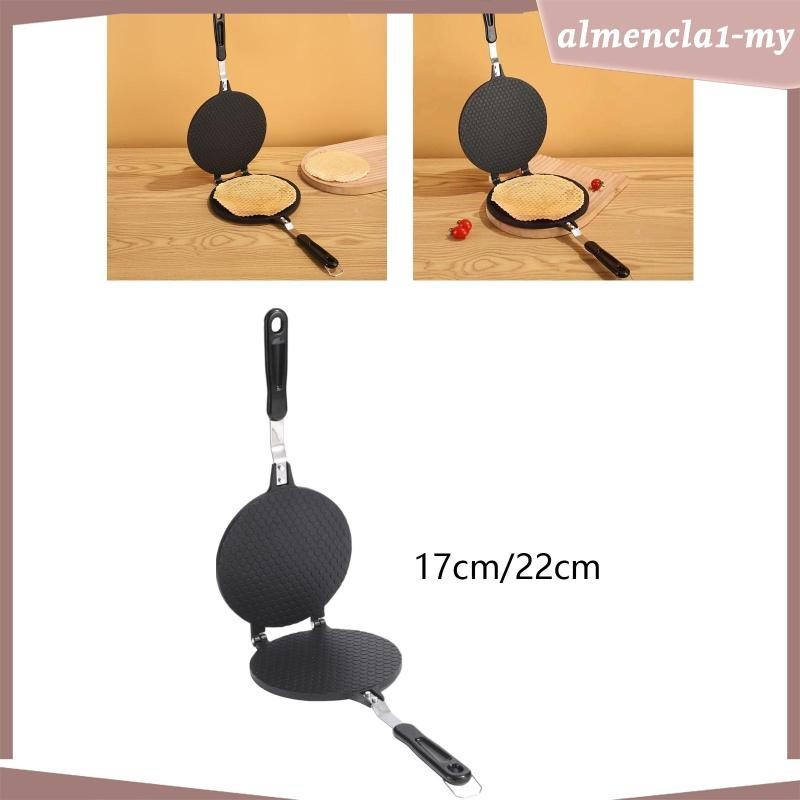 [AlmenclaabMY] Egg Roll Waffle Maker, Ice Cream Cone Model, Flat Pan, Multipurpose Pancake Maker, Food Stall Pan,