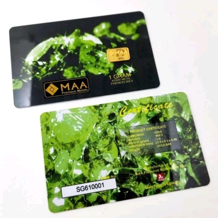 1g Goldbar Emas 999.90 By MAA Precious Metals dan 0.25gram,pure gold bar&hellip;
