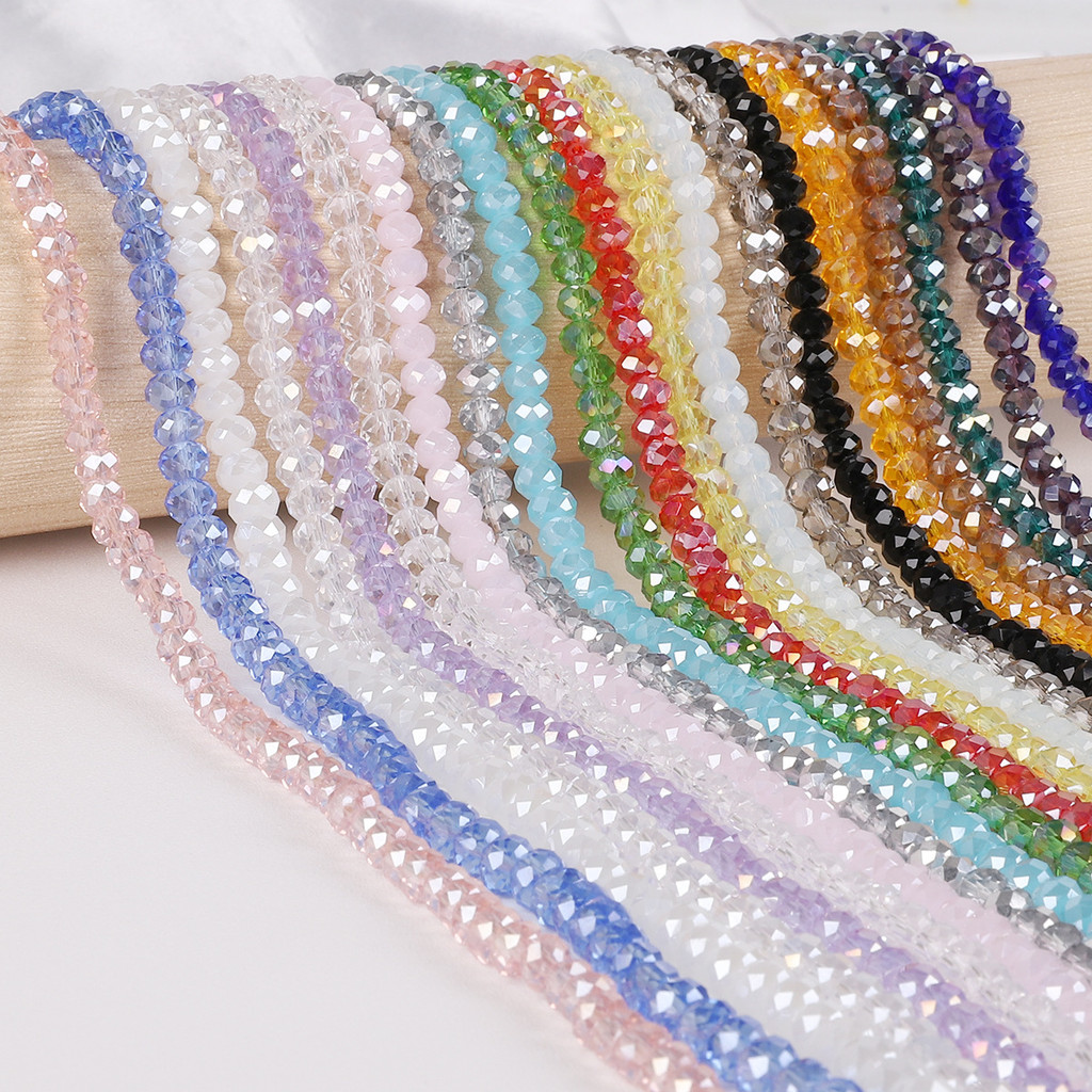 St. kunkka 70-195pcs Glass Crystal Beads Spacer Beads Can Be Used for DIY Necklace Bracelet Making