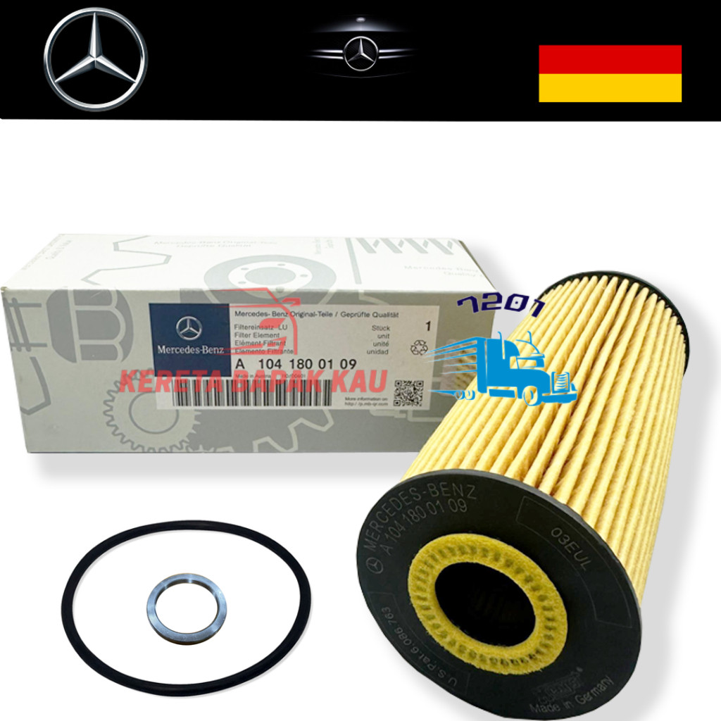 MERCEDES-BENZ A1041800109 OIL FILTER W202 C200, HU727/1,OX133D,E142H D21