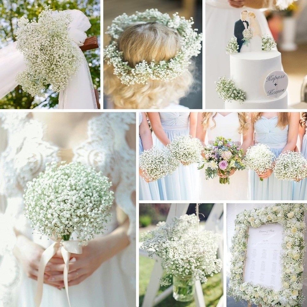 1PC 29CM Babys Breath Artificial Flowers Baby Breath Flowers Artificial Bulk for Vase Real Touch Fake Babys Breath Gypsophila for Wedding Bouquet Floral Arrangement Home Decor