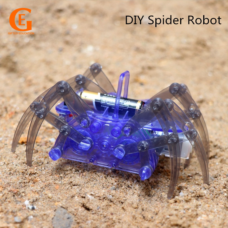 Multi Reliable GIFTED EDUCATION DIY Spider Walking Robot Science Educational ElectricToy Assembling Kit Gifts - Image 2