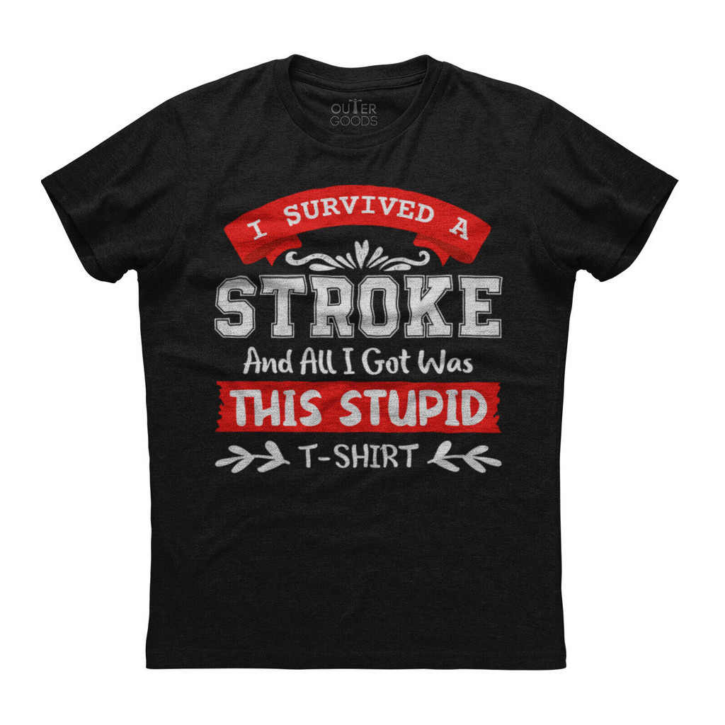 Stroke Survivor Retro Awareness Funny Gift Mens New Cotton T-Shirt