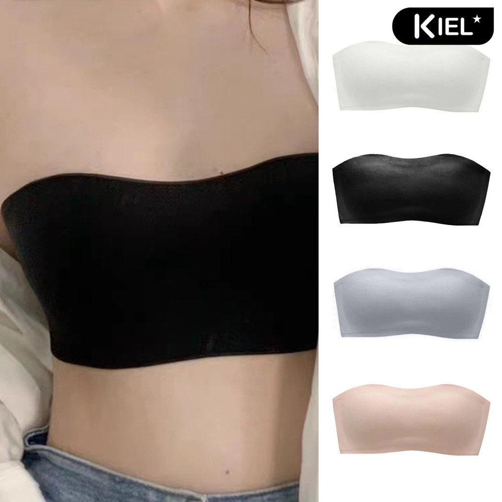 [KL]Wmen Invisible Bra Anti-slip Strapless Push Up Gathering Soft Breathable Back Closure Great Support Seamless Tube Top Lady Underwear