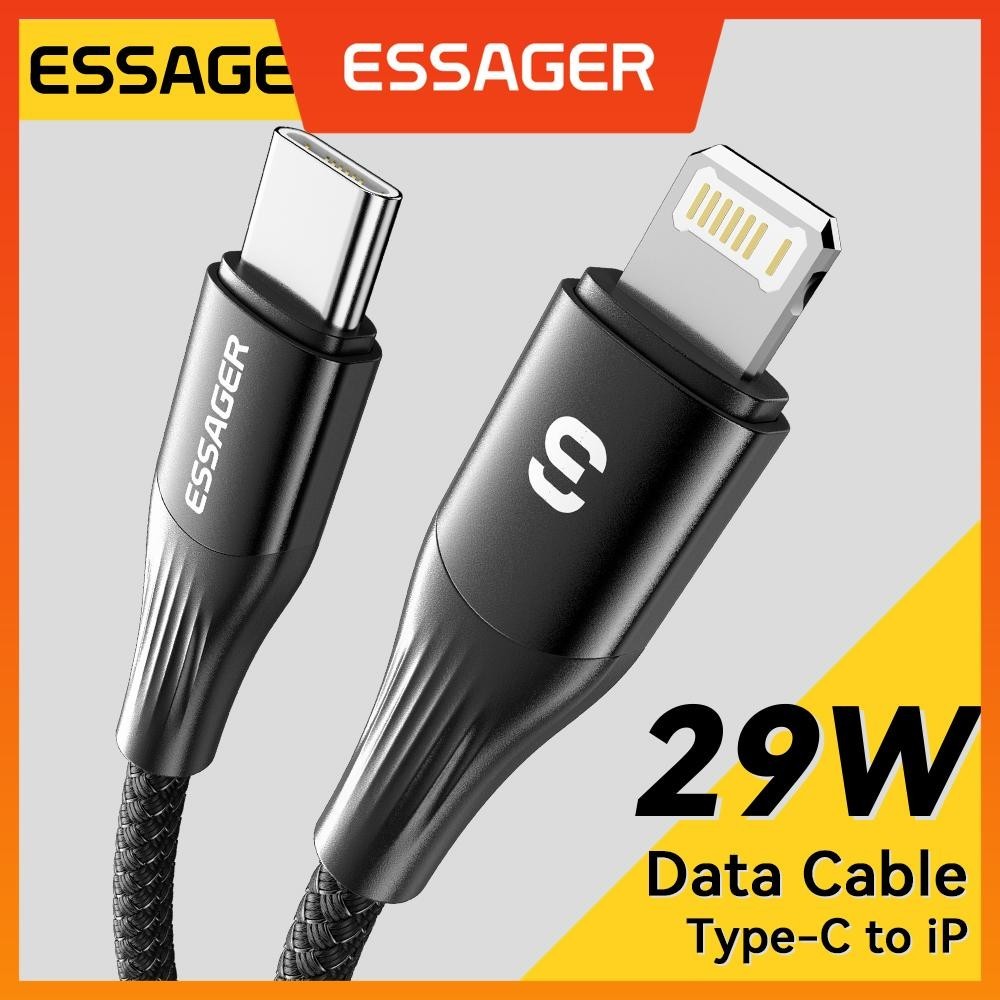 ESSAGER USB C to Cable For 14 13 12 11 pro Max XS 29W Fast Charging PD Cable for charger