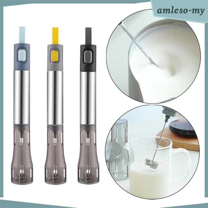 [AmlesoMY] Electric and Manual Milk Frother Egg Beater Milk Steamer for Tea Cappuccino