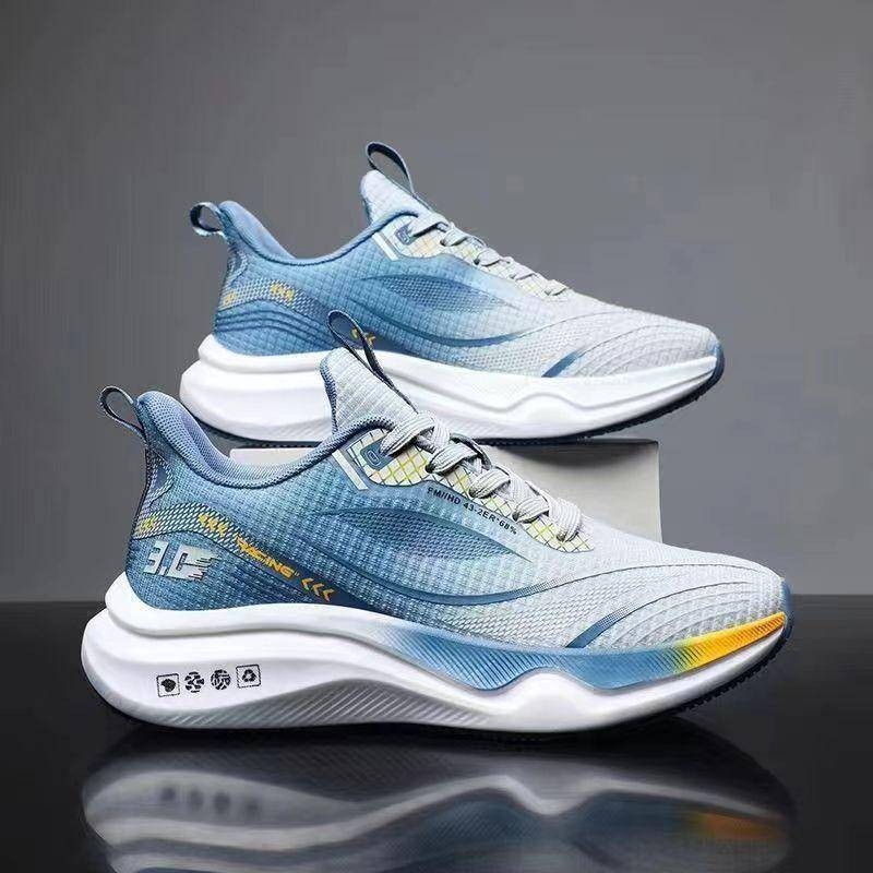 Flying woven men's shoes fashion soft sole casual shoes outdoor sports running shoes