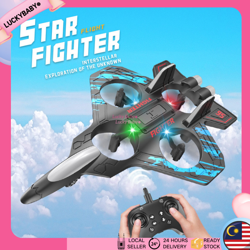 Remote Control Plane Children Toy Boy Gift Foam Glider Remote Control Fighter Model with LED Light 2.4GHz Helicopter Toy