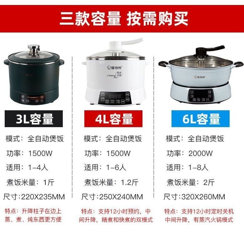 Intelligent Automatic Lifting Low-Sugar Rice Cooker Rice Soup Separation Remove Sugar-Free Rice Draining Rice Steamed Rice Health