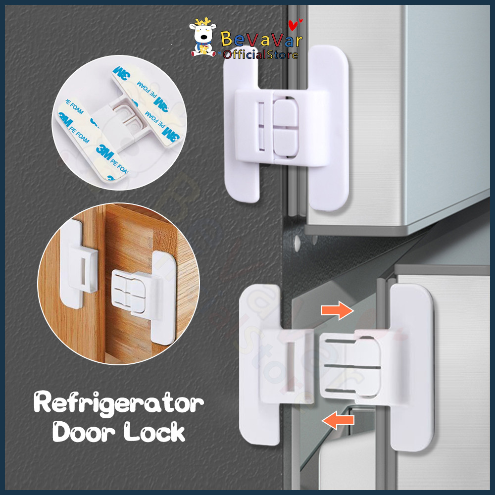 BEVAVAR Refrigerator Door Safety Lock Anti Unlocking Door Drawer Safety Lock 冰箱锁 Kids Security Protector