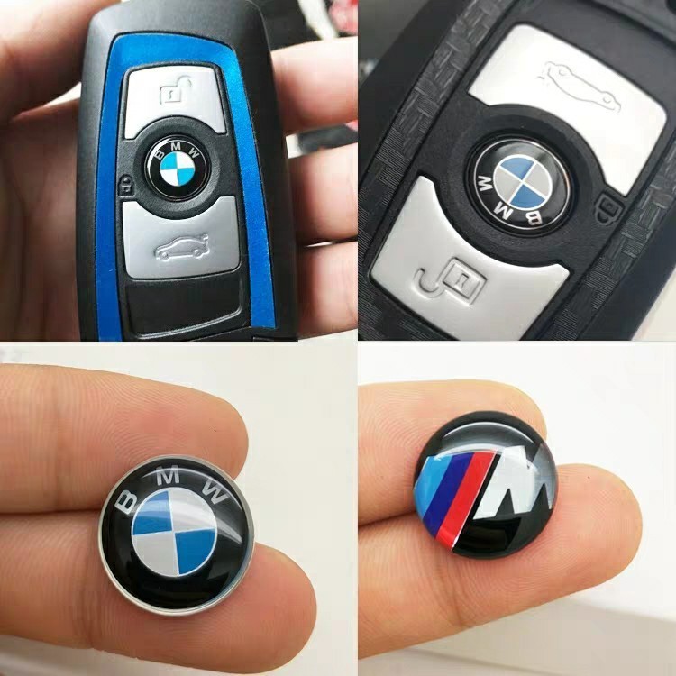 [Ready Stock] BMW F30 F10 E36 E39 E46 E60 E90 M3 M5 M6 MSport 11mm KEY FOB REMOTE BADGE LOGO STICKER BMW Key Emblem Accessories