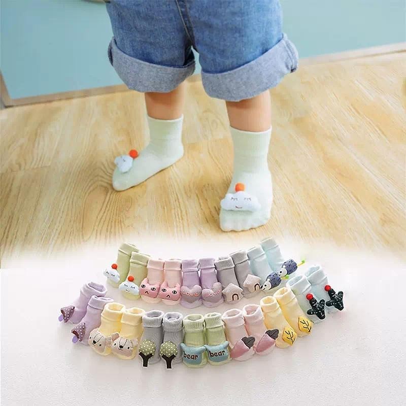 Cute Baby Toddler Cartoon Pattern Multi-colors Floor Non-slip Cotton Soft Comfortable Toddler Socks