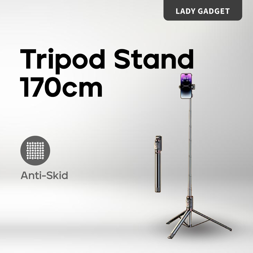 170cm Selfie Stick Tripod Mobile Phone Holder Monopod Bluetooth Remote Shutter Portable Tripods For Tiktok Live