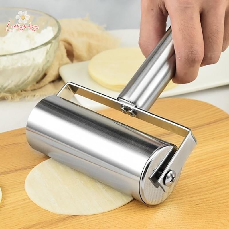 Luckybabys> Stainless Steel Double Head Rolling Pin Non-stick Dough Pastry Roller Kitchen Dumplings Machine Noodles Pizza Pies Baking Tools new