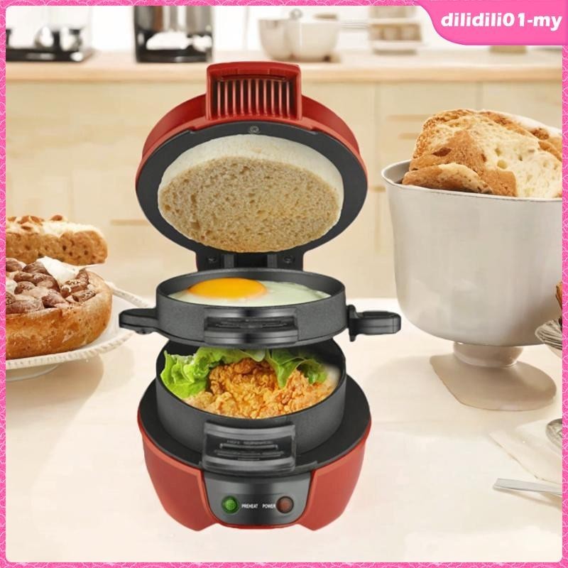 [DilidilidaMY] Waffle Maker Small Panini Press Multifunction Toastie Maker Sandwich Maker