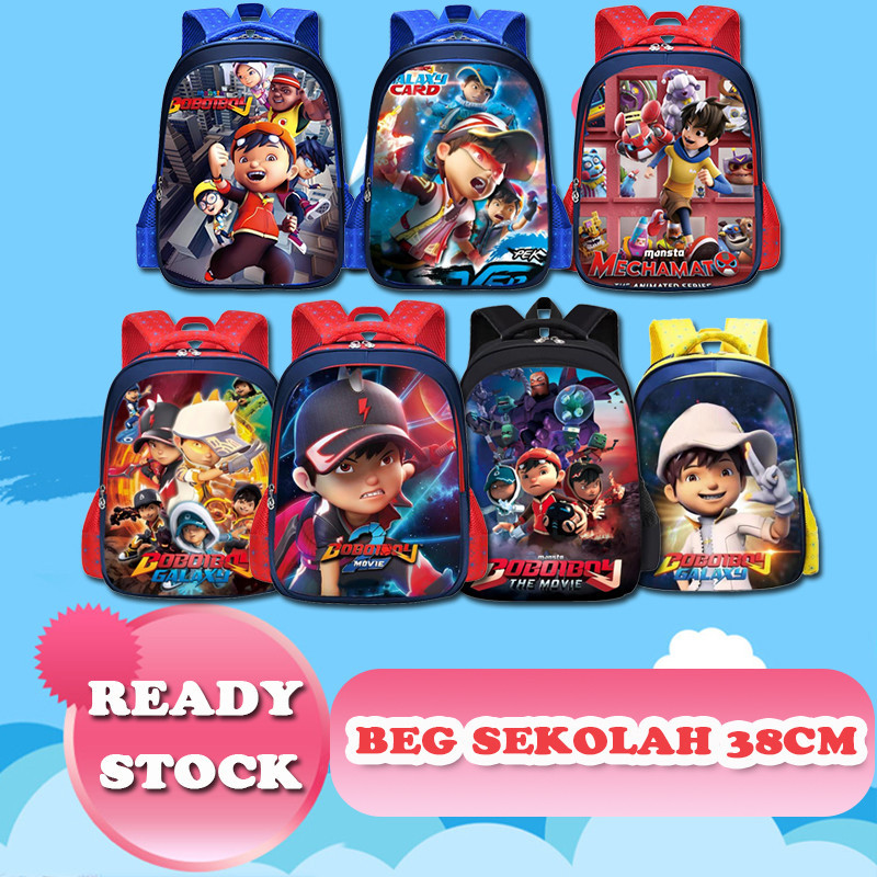 gifts38cm Mechamato Beg Sekolah Rendah Boboyboi Budak Lelaki Primary SPY X FAMILY School Beg Jujutsu Kaisen Backpack