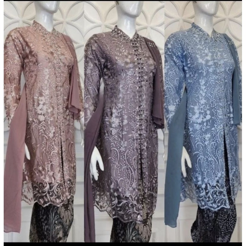 Must Durable Sequin tiile tunic kebaya Qintani Shawl party mother-in-law Purpose - Image 5
