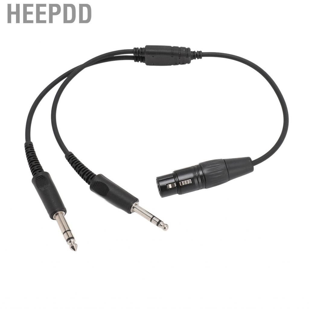 HEEPDD 5 Pin XLR To GA Headphone Adapter Sturdy Dual Plug Aviation Headset Male Female Flexible Shielded Cable for