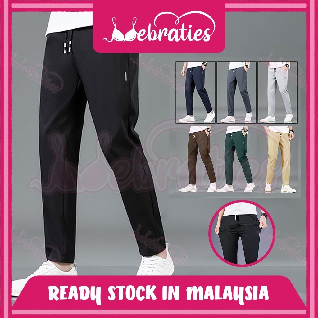 【Mebraties】Man Casual Pants Straight Cut Long Pants Sports Jogger Trousers Seluar Panjang Lelaki