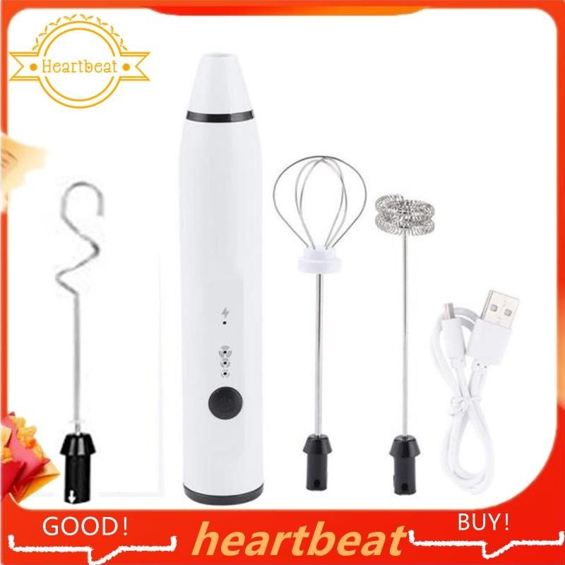 [Hot-Sale] Milk Frother Handeld,Electric Whisk for Baking/Coffee Frother Jug,Three-Speed Force Adjustment Milk Bubbler