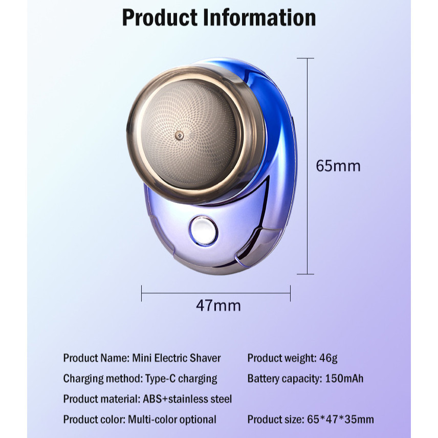 Quality Versatile MY Clearance【Fast charging】Space Stone Gradient Mini electric digital display Shaver Men's wate... - Image 2