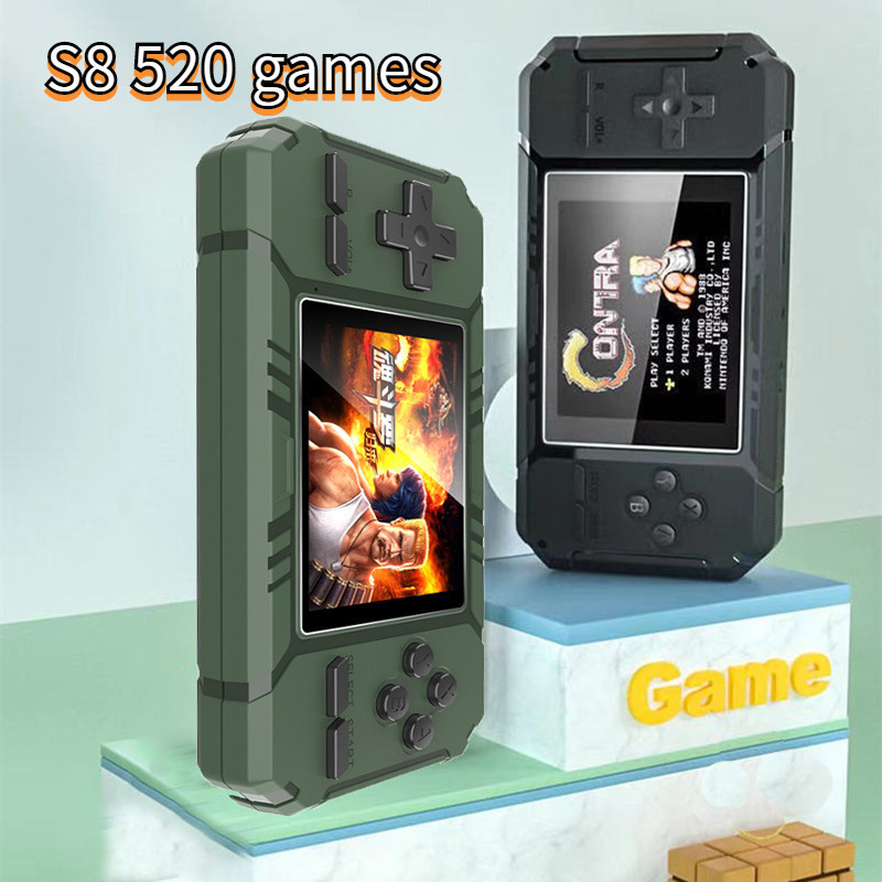 2024 New Product S8 Handheld Game Console Retro Nostalgic Mini Game Arcade Children's Two-Player Battle 520sup Game Console