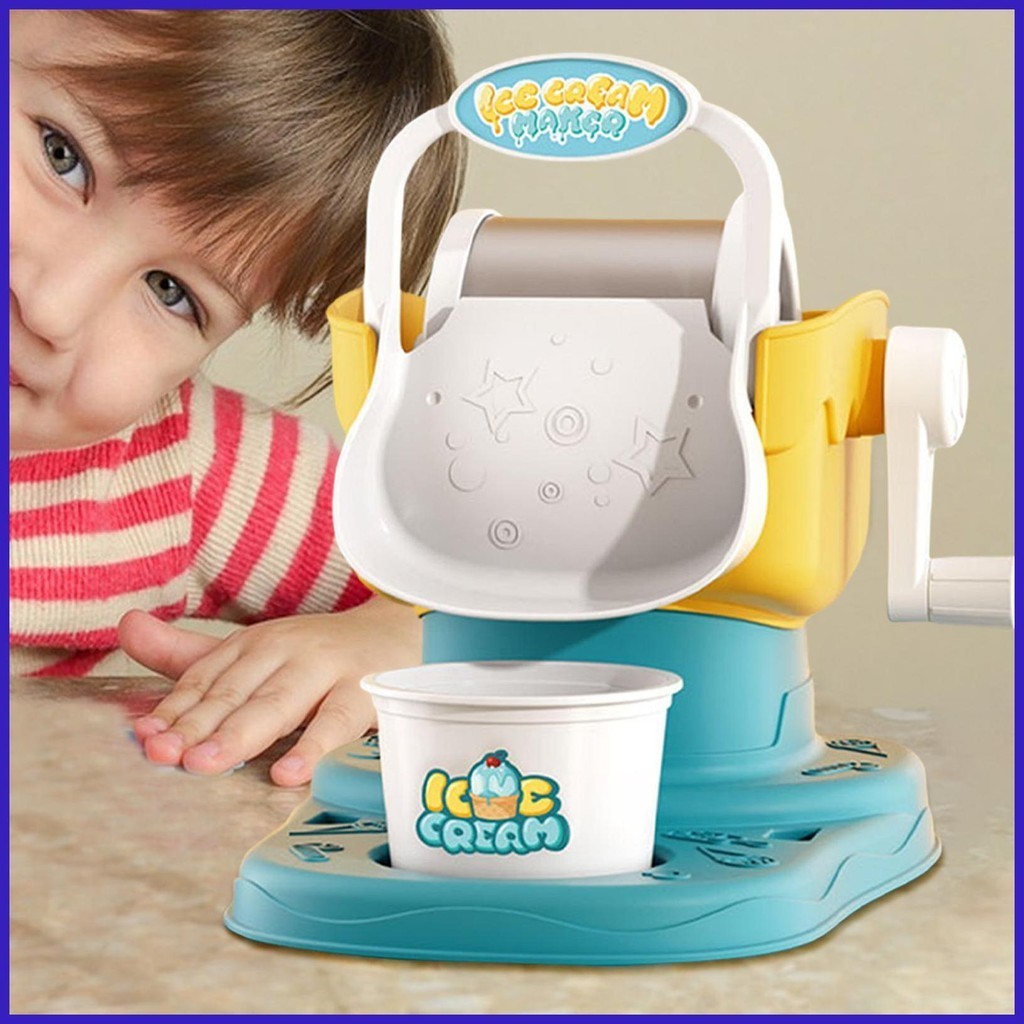 Ice Cream Maker For Kids Soft Serve Ice Cream Machine Easy To Clean Manual Quick Results Soft Serve Ice Cream coelmy