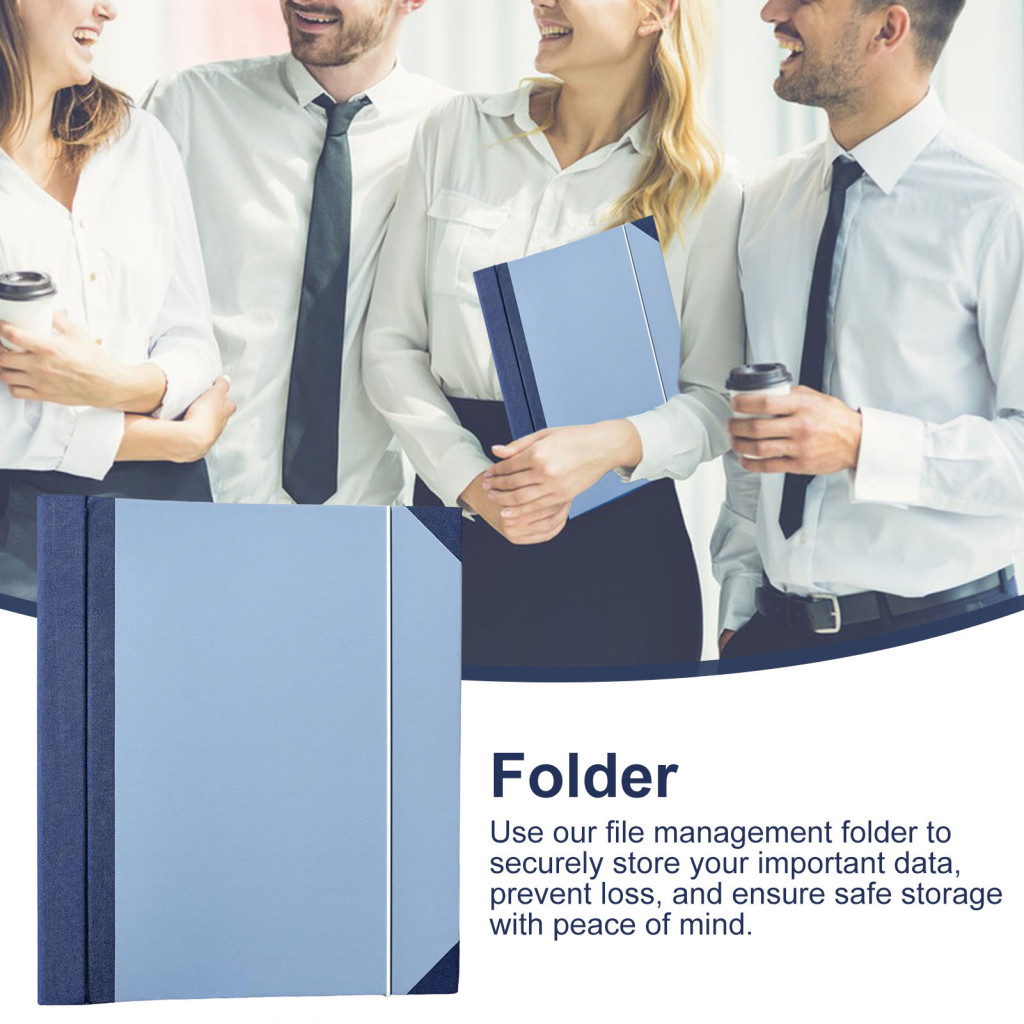 xavexbxl| Legal Document Binder File Folder with Pocket Premium A4 Document Organizer with Elastic Seal Rope Durable File Binder for Papers Files and Documents Ideal for Office