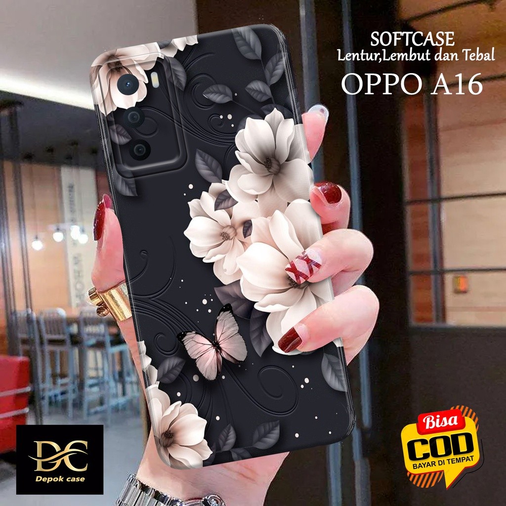 HP Latest Oppo A16 Case - Fashion FLOWER Case - Latest Oppo A16 Cellphone Casing - Latest Oppo A16 Cellphone Softcase - Latest Oppo A16 Case - Candy Case Full Color 3D Silicone TPU