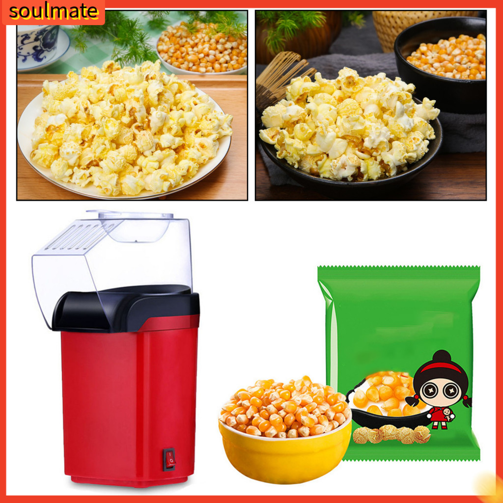 soulmate|  Fast Popping Popcorn Machine Safe Mini Popcorn Machine 1200w Electric Popcorn Machine Us Plug Bpa-free Mini Popcorn Maker Kitchen Supplies High Popping Rate Food Safe