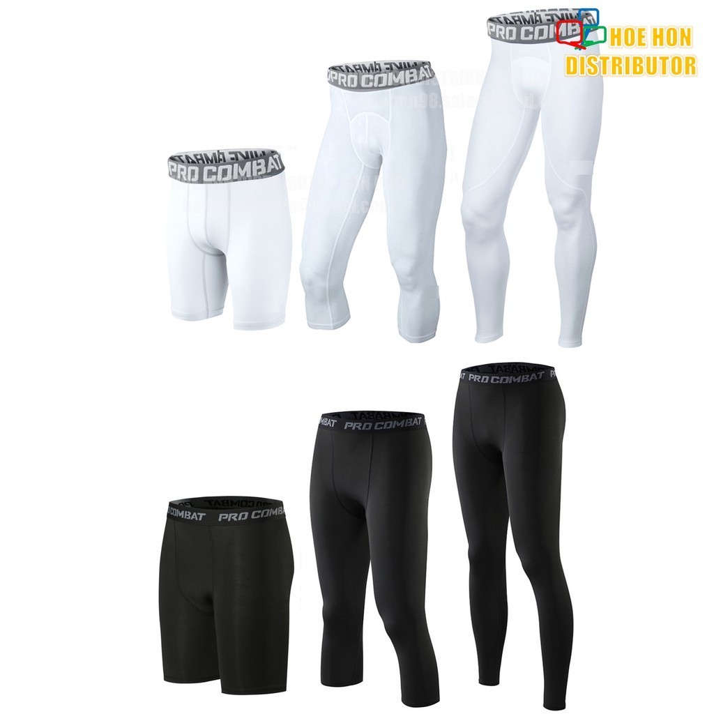 Pro Combat Super Cooling Sport Pants 1pc Unisex Legging Short Long Gym Running Fitness Yoga Seluar Tight Sukan Muslimah