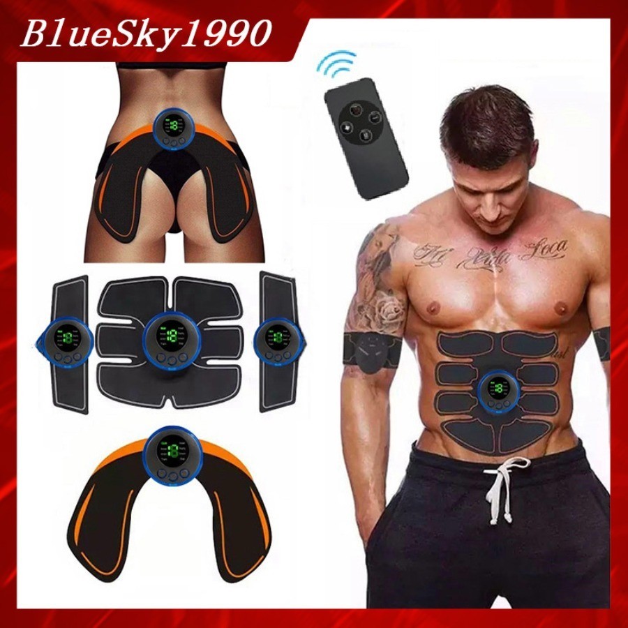 【READY STOCK】Smart EMS Wireless Muscle Stimulator Fitness Trainer Abdominal Training Electric Weight Loss Stickers Body Slimming Massager