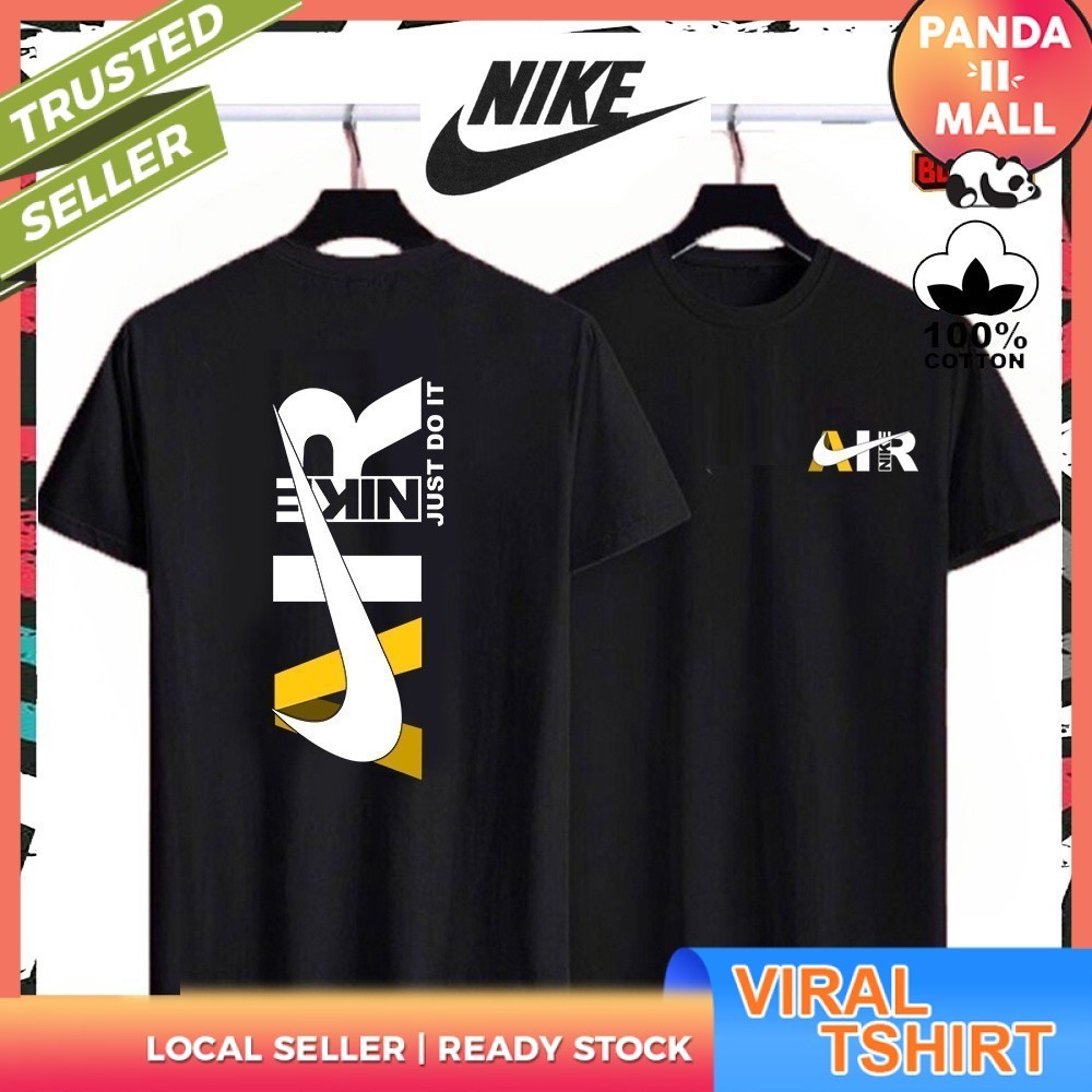 ?PANDA CLOTHING? NIKE AIR JORDAN YELLOW 100 Cotton Tshirt T shirt Men Women Unisex Baju Lelaki Wanita Perempuan