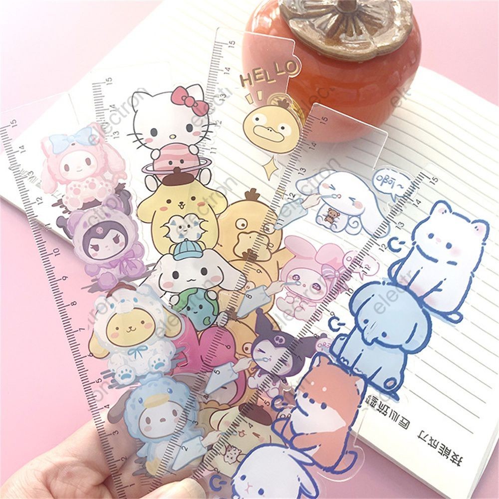 15cm Sanrio Acrylic Ruler,durable Measuring Painting Tools,kawaii School Supplies Acrylic Creative Stationery,student Must Kawaii Ruler,creative Painting Acrylic Ruler Election