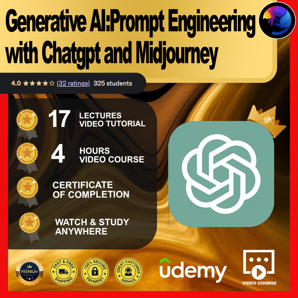 [Video Course] Generative AI:Prompt Engineering with Chatgpt and Midjourney