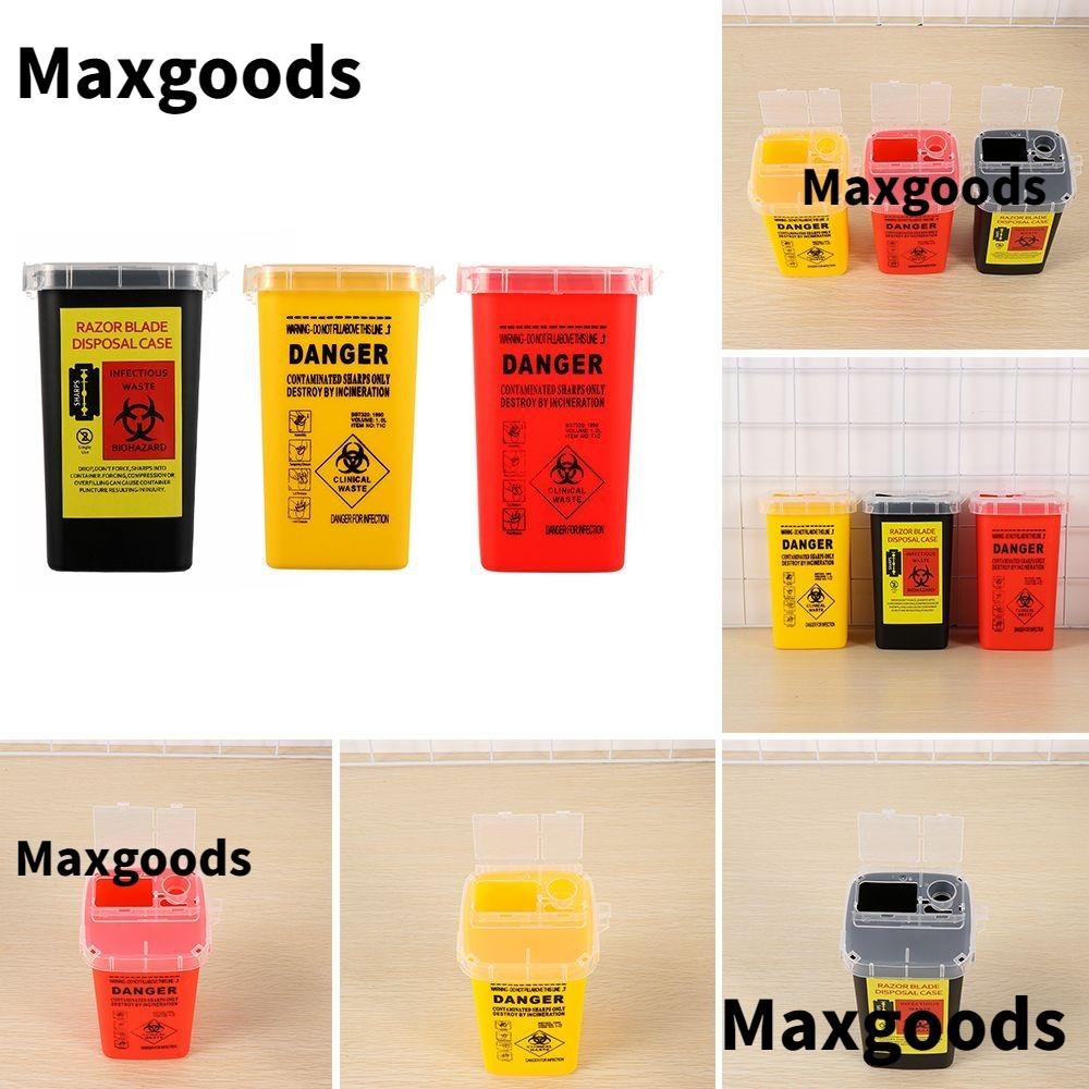 MAX Useful Sharps Container Storage Waste Box Collect Box New Gadget Biohazard Box Medical Tool Needles Bin/Multicolor