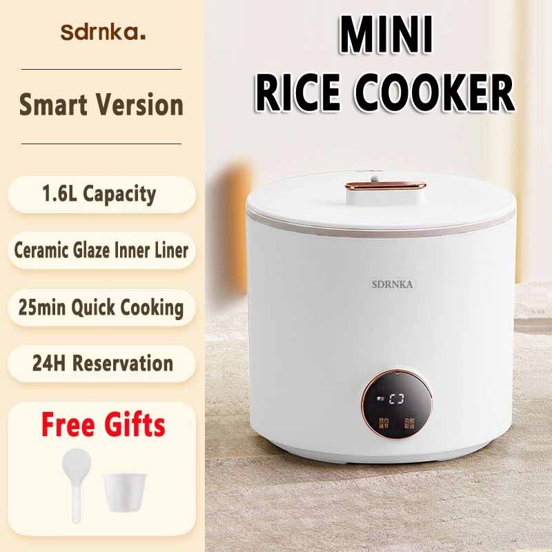 ⚡In Stock⚡Japan SDRNKA low sugar Mini rice cooker 1.6L with steamer household sugar-free filter electric rice cooker fully automatic rice soup separation cooking