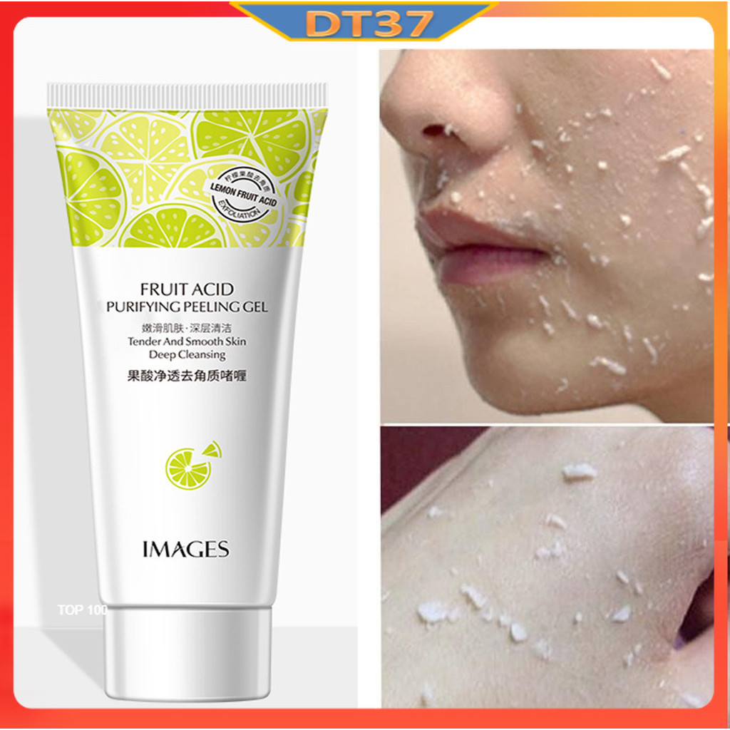 DT37 Fruit Acid Purifying Peeling Gel Exfoliating Facial Scrub / Gel Gosok Muka Pengelupasan Kulit Mati Pencuci Muka