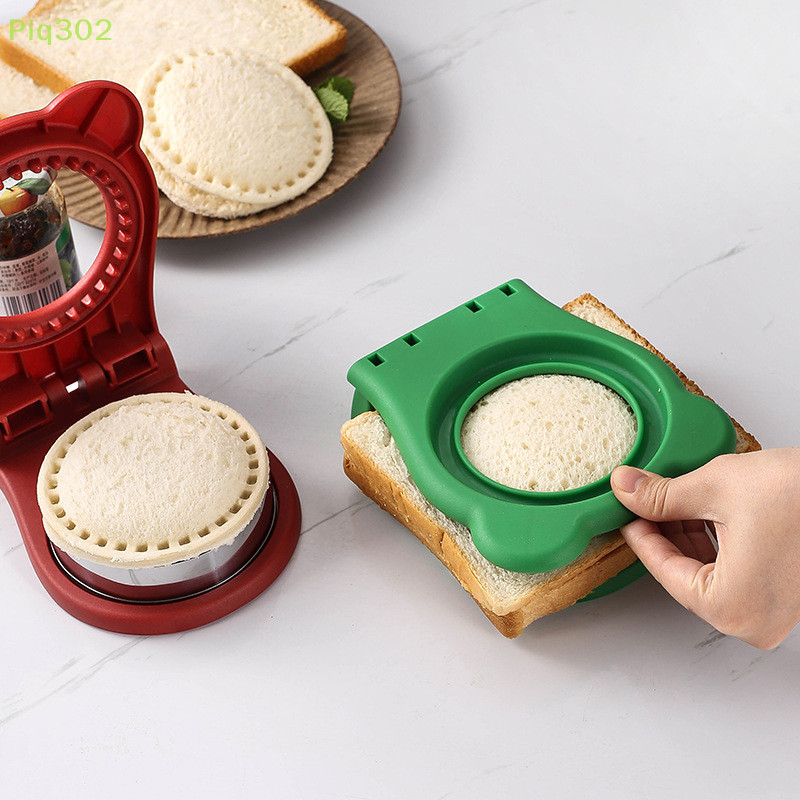 Piq302 Round Sand-Wich Cutter And Sealer Set For Kids Lunch Sandwiches Decruster Uncrustables Maker Bread Toast Breakfast Making Mold MY