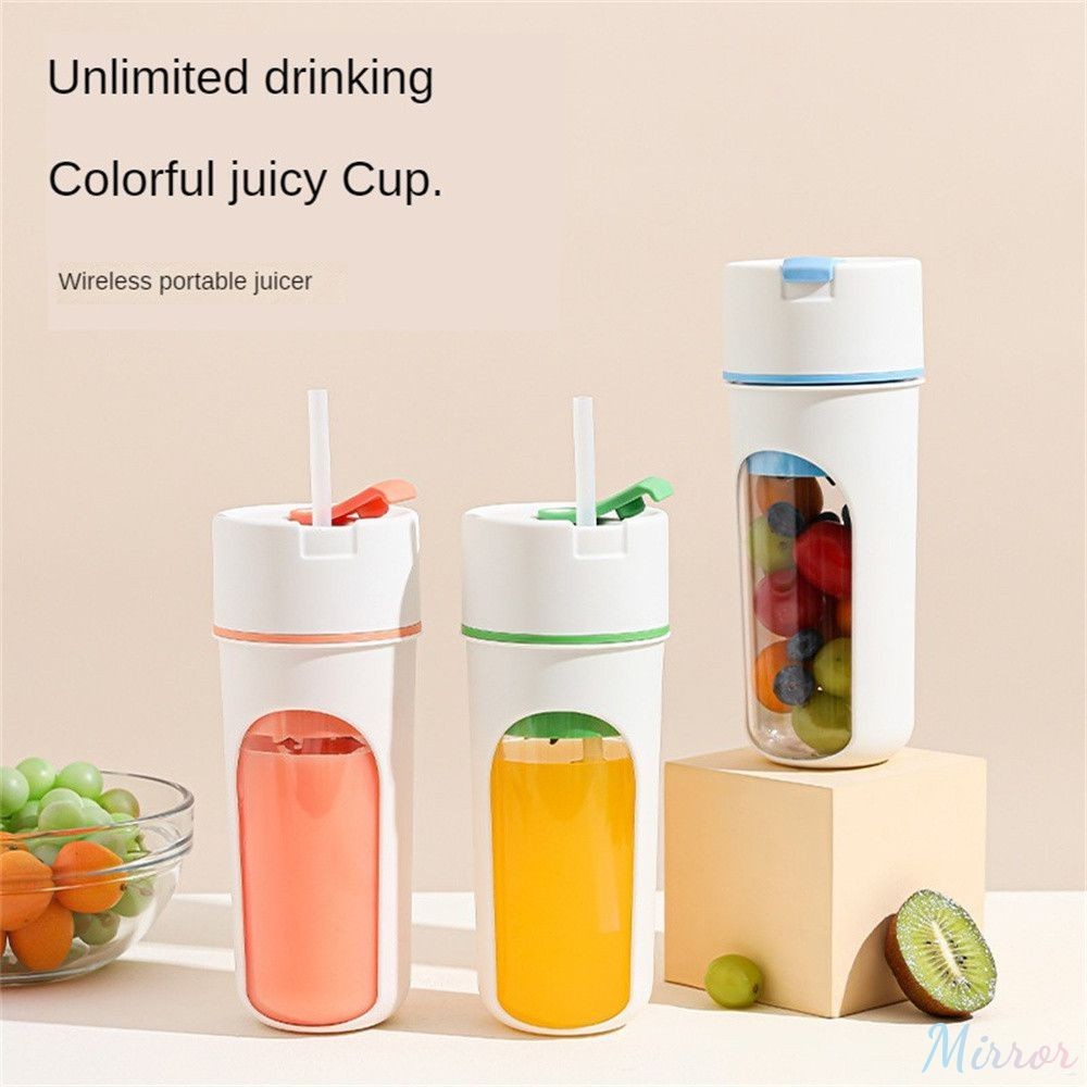 ♕ 450ml Portable Juicer Juice Maker Cup Milk Shake Cup Usb Charging Electric Small Juicer Cup