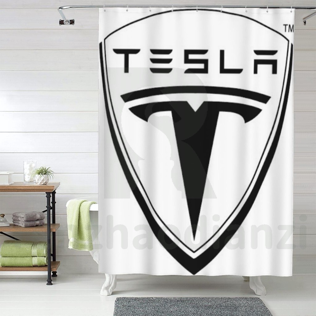 Tesla Customized 183cm * 152cm Merchandise Anime Shower Curtain for Bathroom Showers Bathtubs Bathroom Waterproof Partition Curtains