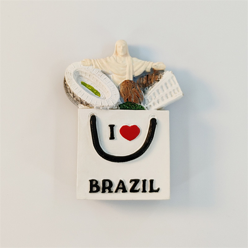 Brazilian Handbag Refrigerator Magnets Resin Handmade Creative Souvenirs Home Decoration